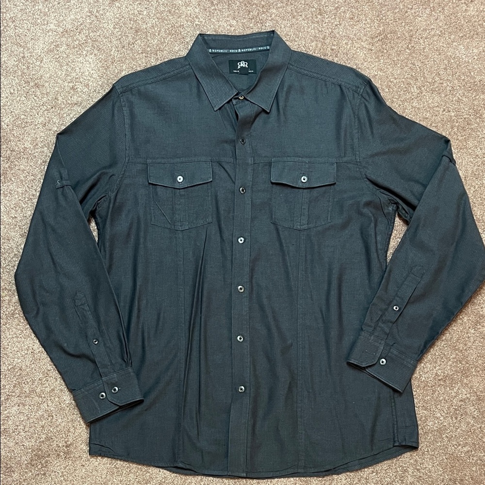 Rock & Republic Charcoal Button-Down Shirt